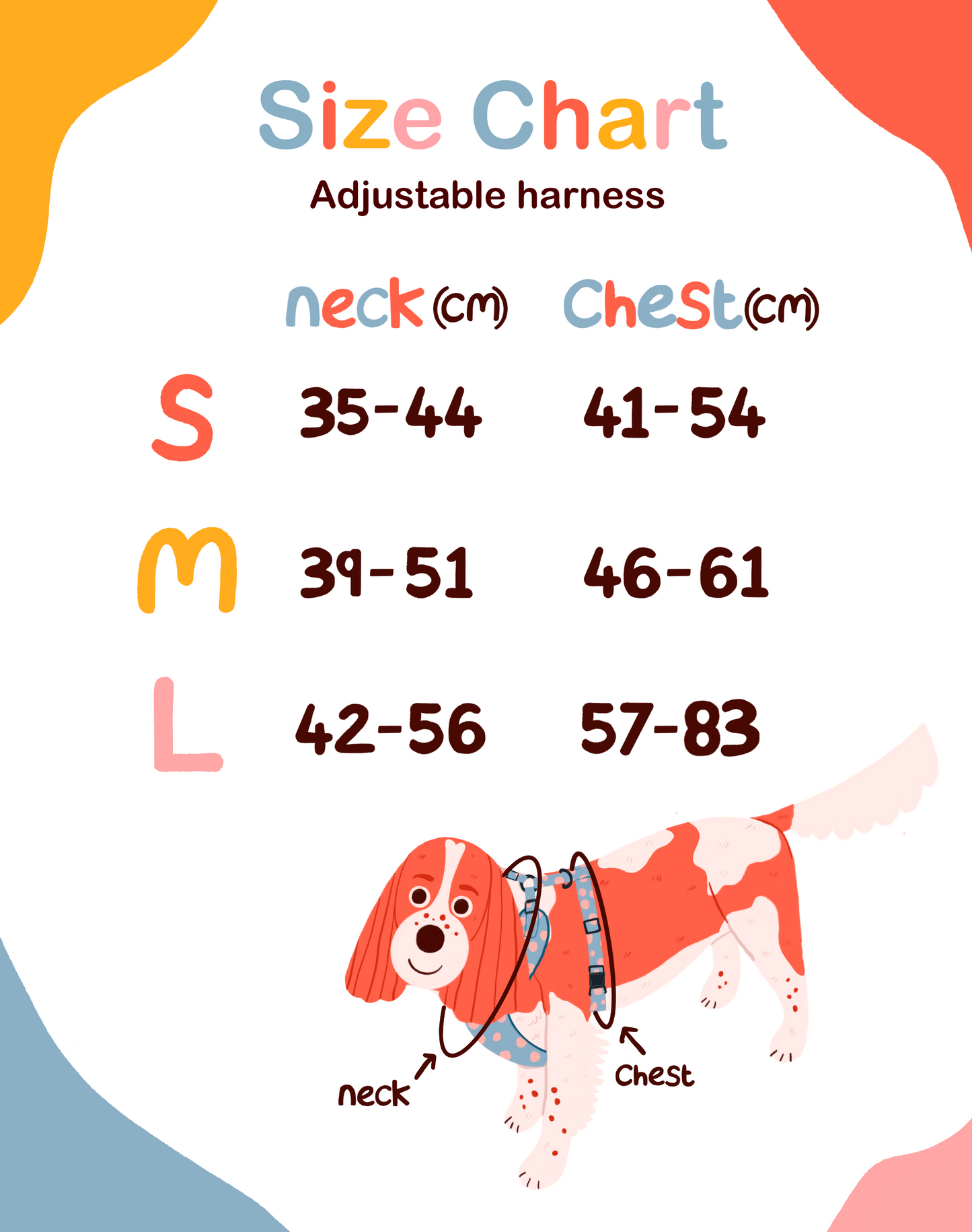 Dogs under the sea - adjustable harness