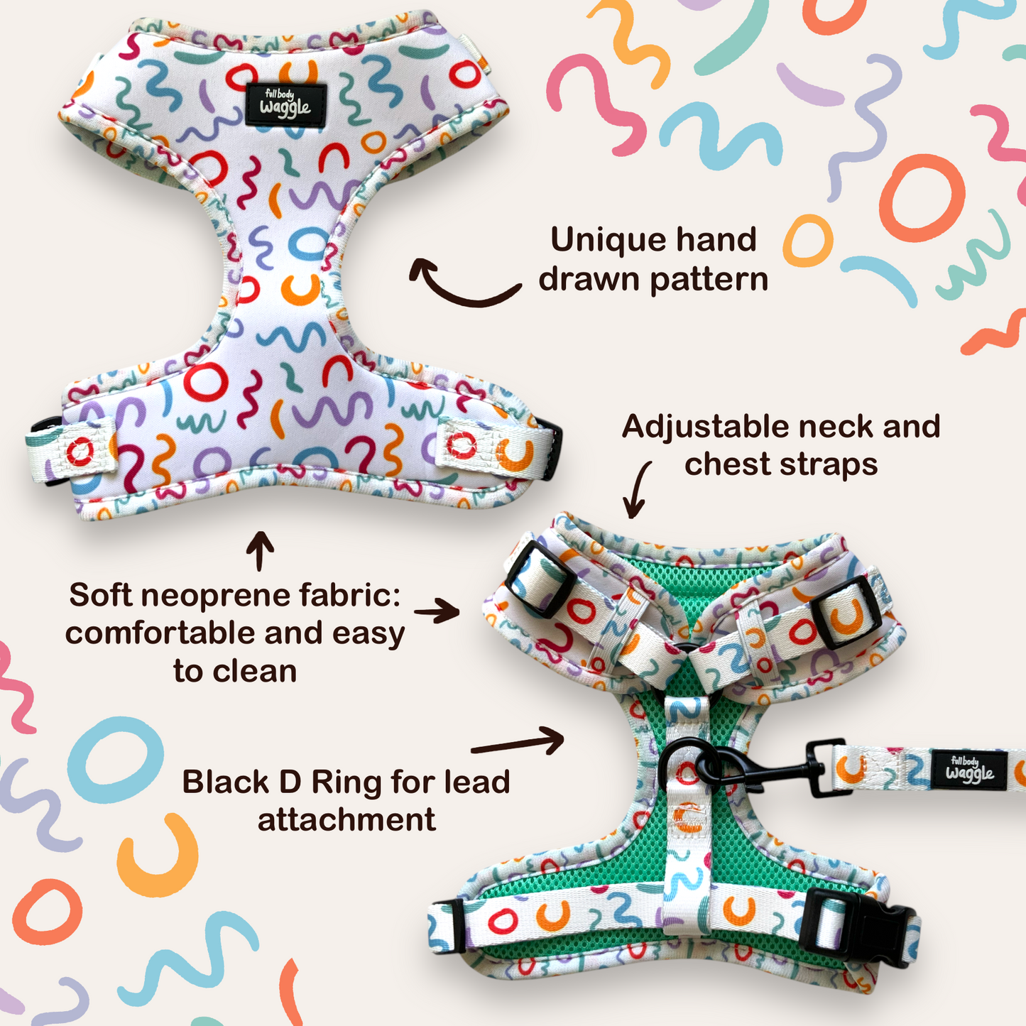 Wags and Wiggles - Adjustable Harness