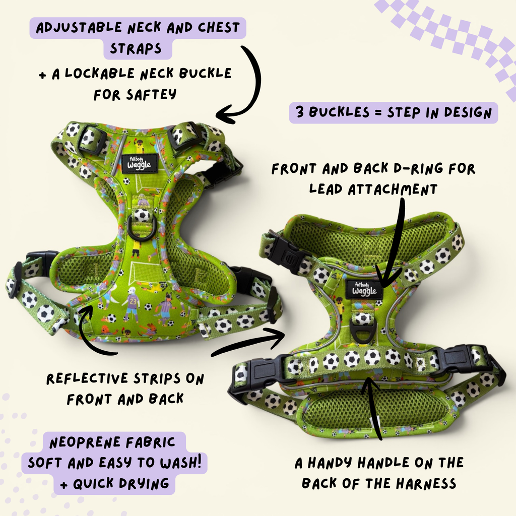 Football Pups - Adjustable Tough-Style Harness