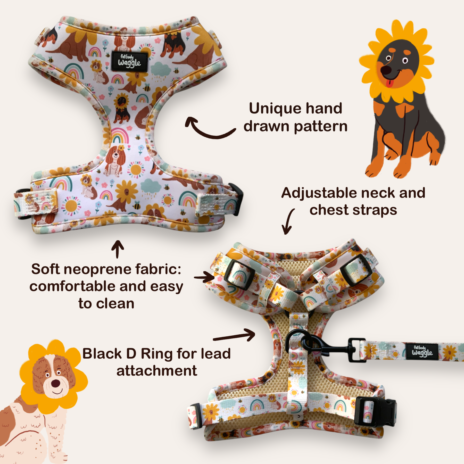 Flower Pups - Adjustable Harness