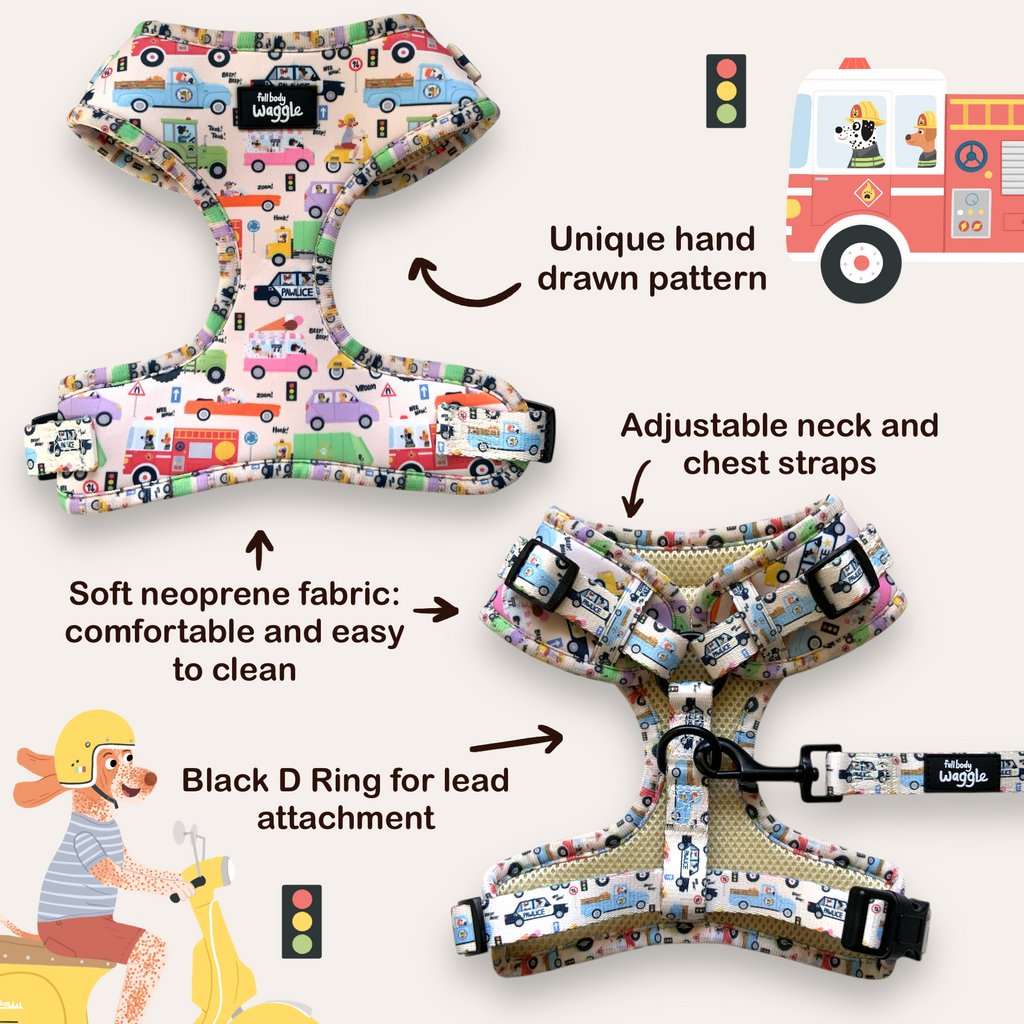 Dogs on the Road - adjustable harness