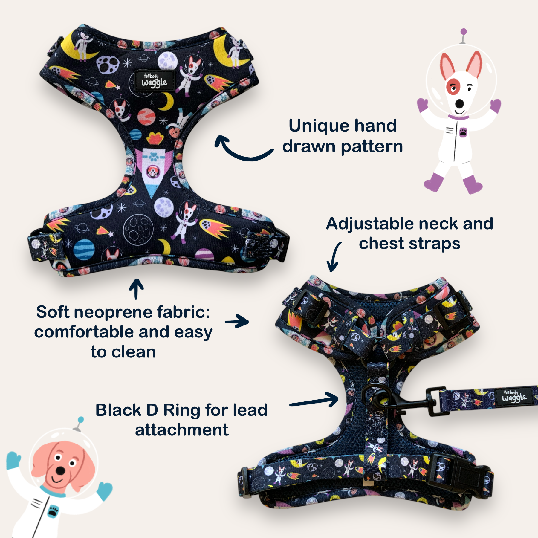 Space Pups - Adjustable Harness