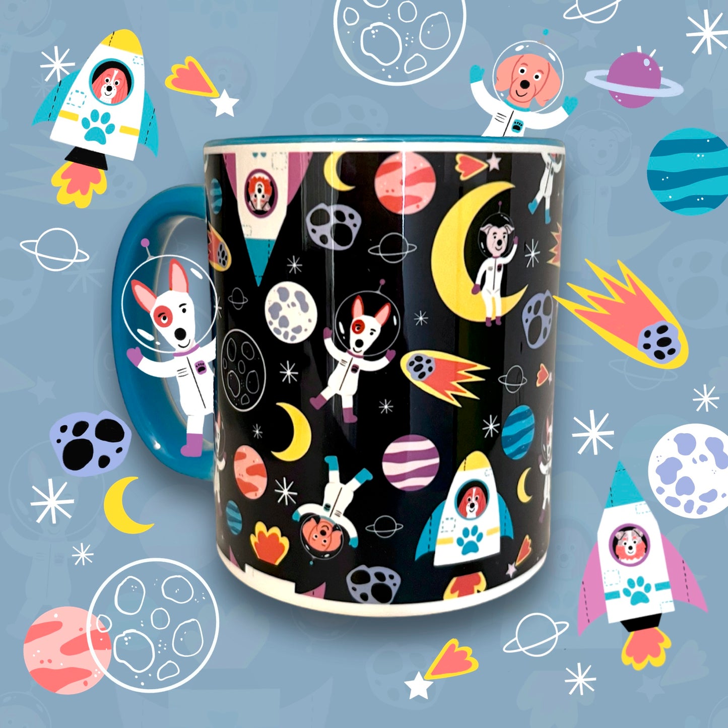 Space Pups ceramic mug