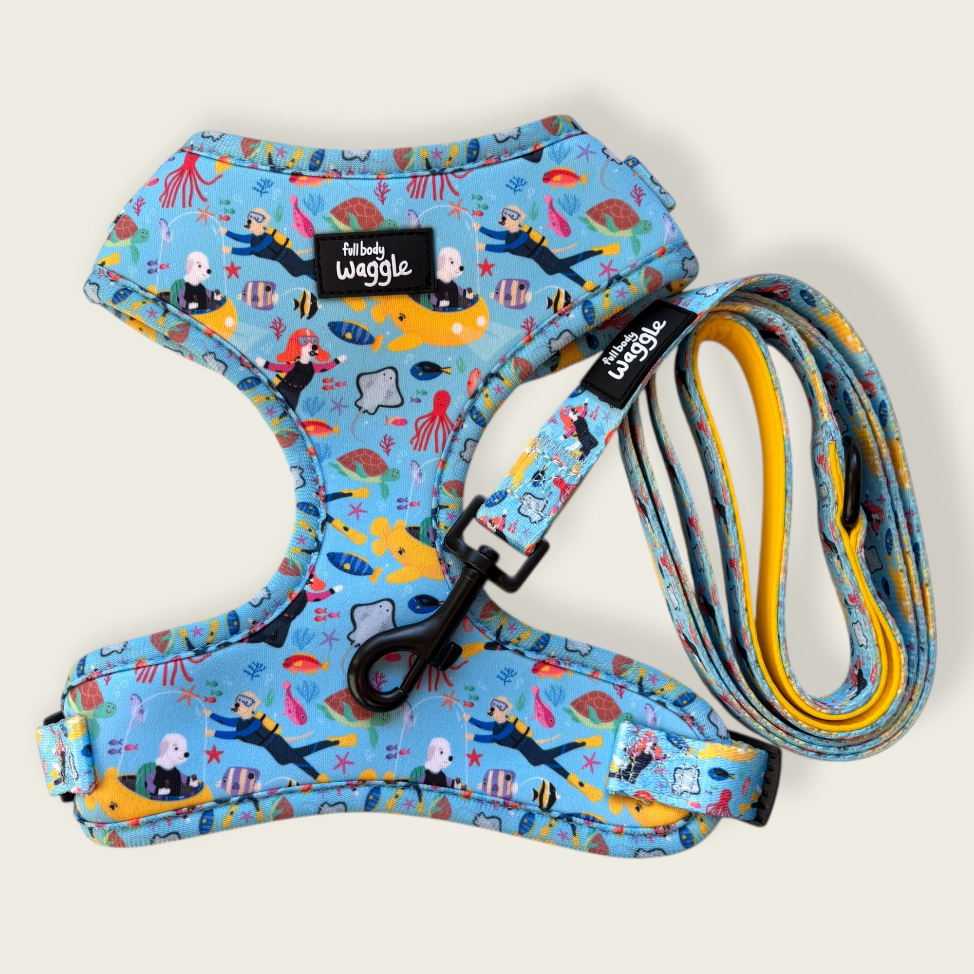Dogs Under the Sea - Adjustable harness and lead
