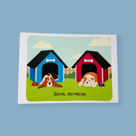 Social Distancing dogs | Card